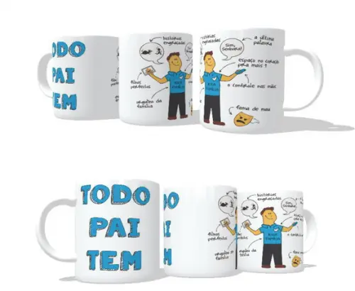 Caneca Pai - Papai - Todo Pai tem...