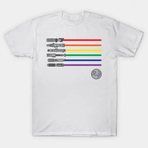 Camiseta Rainbow Saber Star Wars