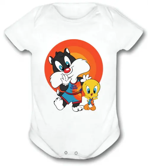 Body Para Bebê - Space Jam 2 Frajola E Piu Piu