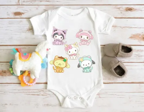 Body para Bebê Hello Friends Kawaii
