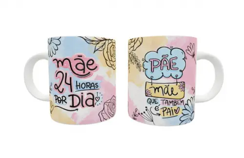 Caneca Pãe - Mãe Que Também É Pai