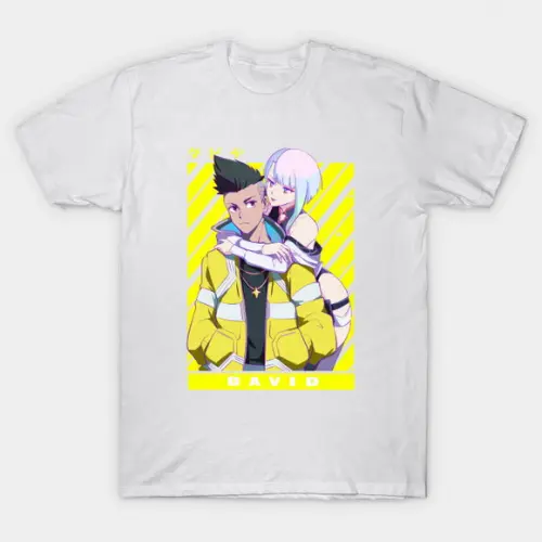 Camiseta David Martinez e Lucy - Cyberpunk Edgerunners