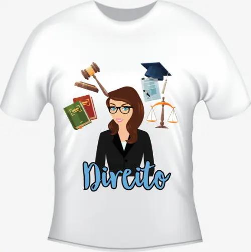 Camiseta Profissão Curso Direito advocacia Advogada