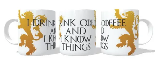Caneca Game Of Thrones - House Lannister - I Drink Coffee