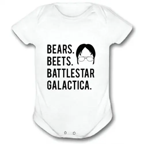 Body Para Bebê Bears Beets Battlestar Galactica The Office