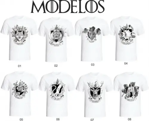 Camiseta Games Of Thrones Houses Draw - Escolha A Sua