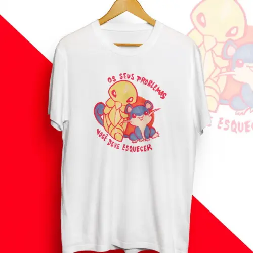 Camiseta Kakuna Ratatta os Seus Problemas Poke