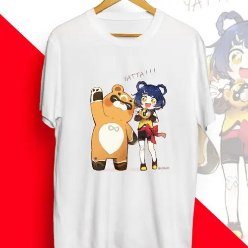 Camiseta Genshin Impact - Xiangling e Guoba