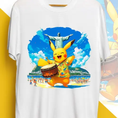 Camiseta Poke In Rio P.i.k.a.c.h.u