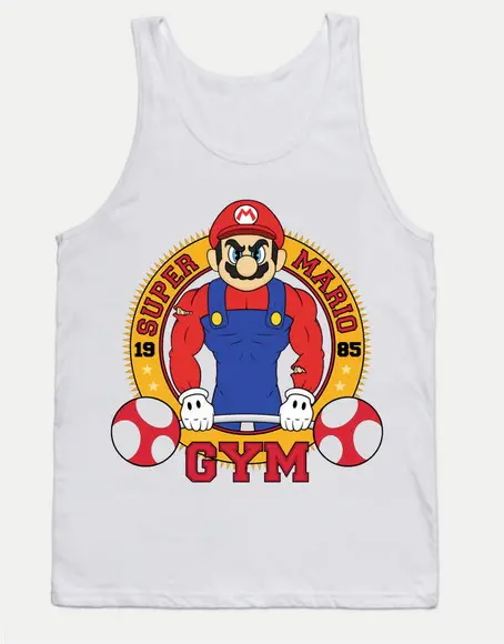 Camiseta Regata Mario Gym Academia Treino
