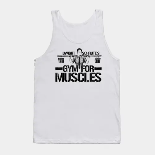 Camiseta Regata Dwight Schrute Gym For Muscles The Office