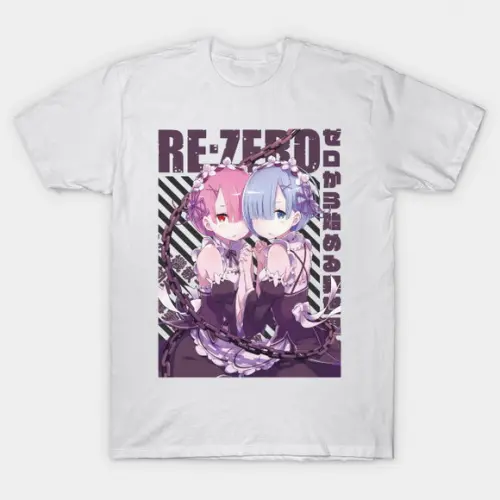 Camiseta Re Zero Rem e Ram