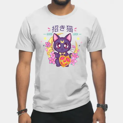 Camiseta Lucky Cat Luna Sailor Moon