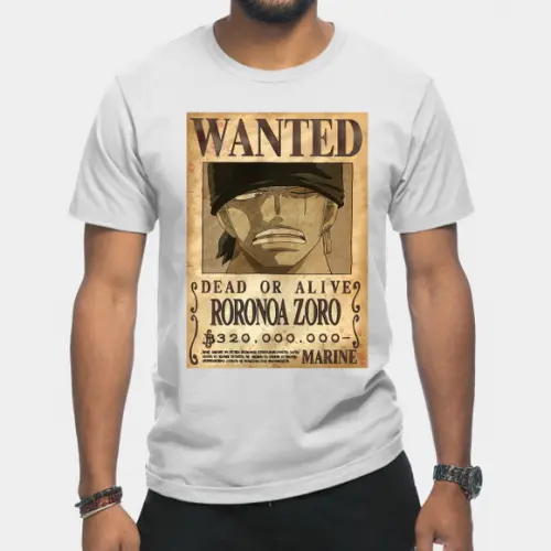 Camiseta Ronronoa Zoro One Piece Wanted