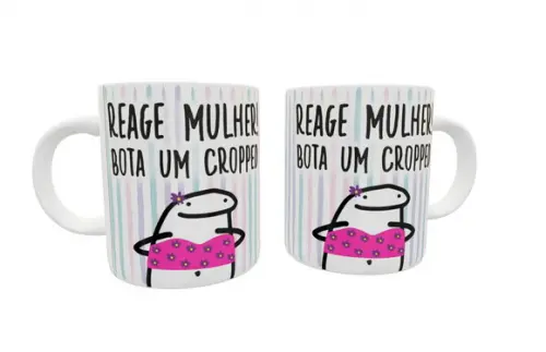 Caneca Reage Bota Um Cropped - Flork Sincero