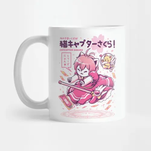 Caneca Sakura Cat Caption