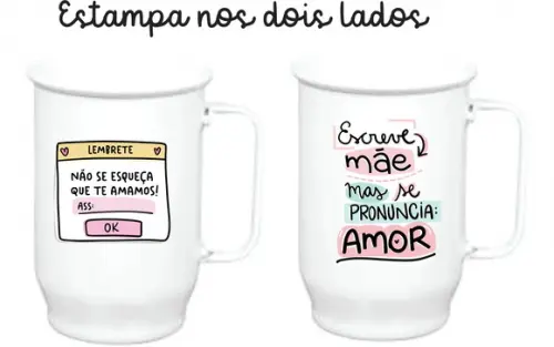 Caneca Mãe Não Esqueça Que te Amamos - Personalizada