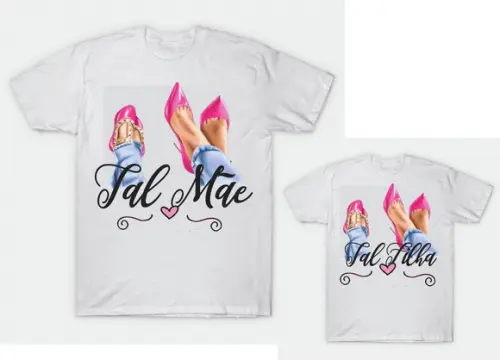 Camiseta Shoes Sapatinhos - Tal Mãe tal Filha kit /02