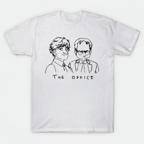 Camiseta The Office Sketch Jim And Dwight