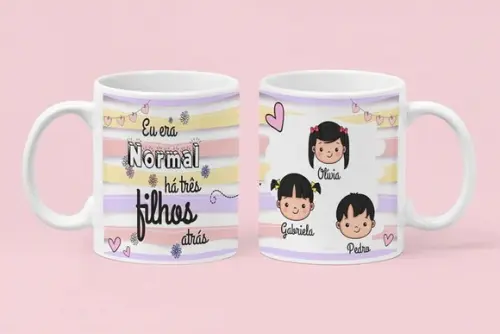 Caneca Mãe - Mamãe - Eu era Normal - Personalizável