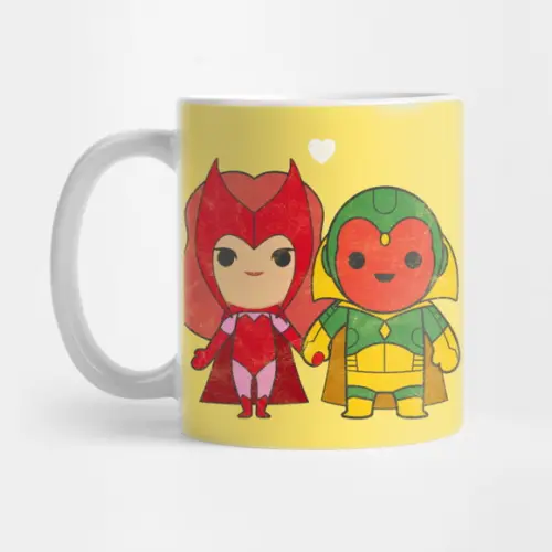 Caneca Wanda E Vision Chibi