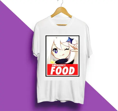 Camiseta Genshin Impact - Paimon Emergency Food