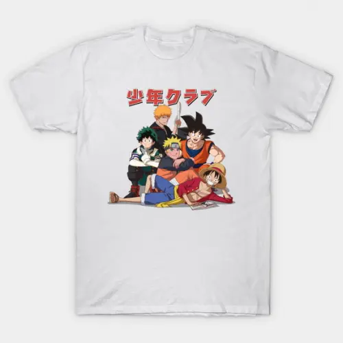 Camiseta The Shonen Club Anime One Piece Dragon Ball Naruto