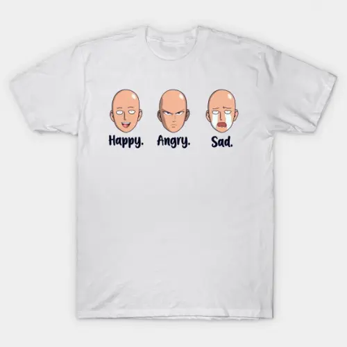 Camiseta One Punch Man Saitama Moods - Emojis