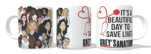 Caneca Anatomia da Grey Greys Anatomy Cast