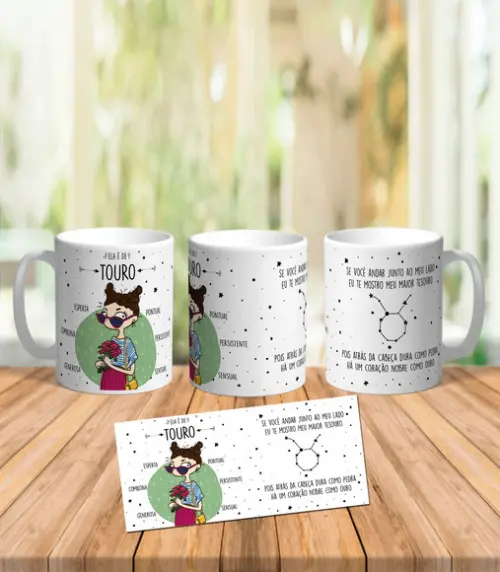 Caneca Ela é de Touro - Signos