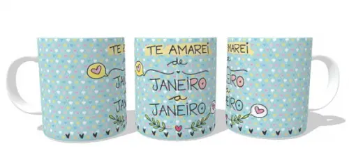 Caneca Te Amarei de Janeiro a Janeiro Namorados Casal