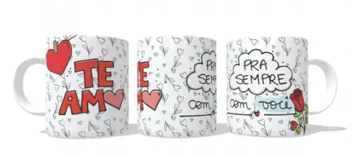 Caneca Te Amo Pra Sempre Namorados