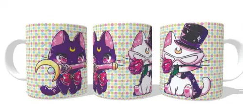 Caneca Luna E Artemis - Sailor Moon