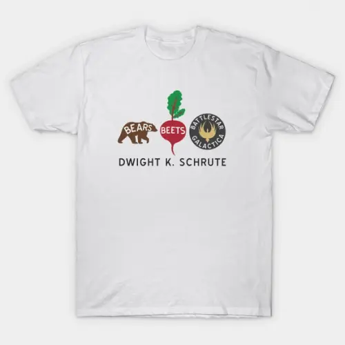 Camiseta The Office Dwight Schrute Beers Beets Battlestar