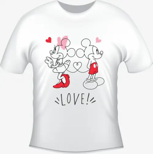 Camiseta Love - Mickey e Minnie