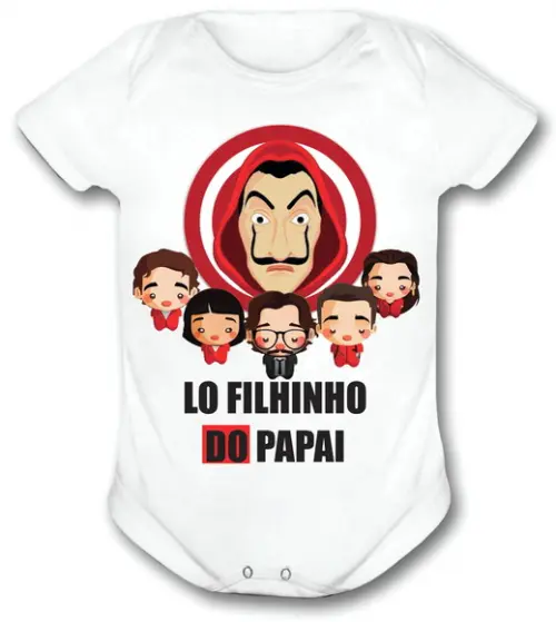Body Para Bebê - La Casa De Papel - Filhinho Do Papai