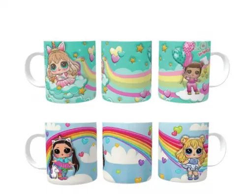 Caneca - Em Polímero - L.O.L. Suprise Kit com 02 canecas