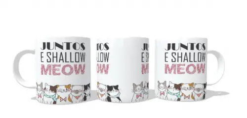 Caneca Gatinhos Gato Shallow Meow