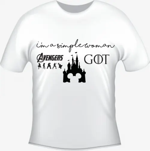 Camiseta Menina Simples - Disney Got E Avengers