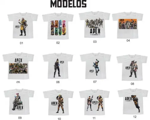 Camiseta Adulto infantil Apex Legends - Escolha seu Modelo