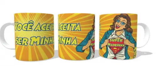 Caneca Super Madrinha - Casamento Batizado - Personalizada