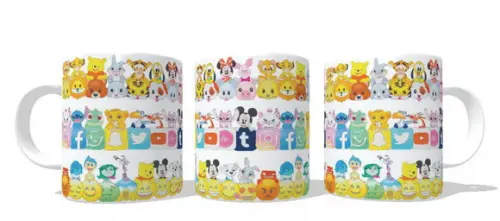 Caneca Rede Sociais, Emoticons E Personagens Disney