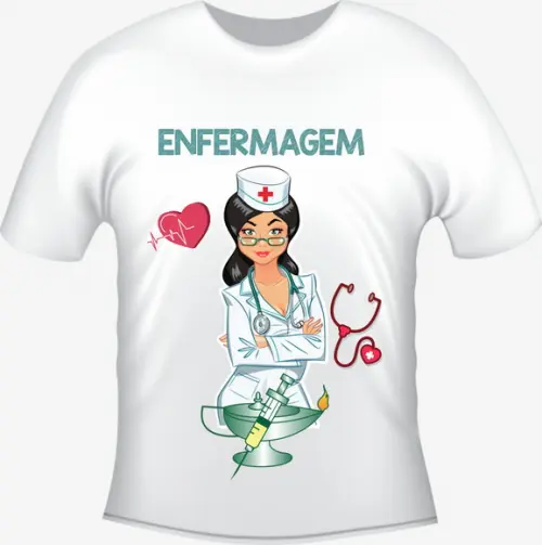 Camiseta Profissão Curso Enfermagem - Enfermeira