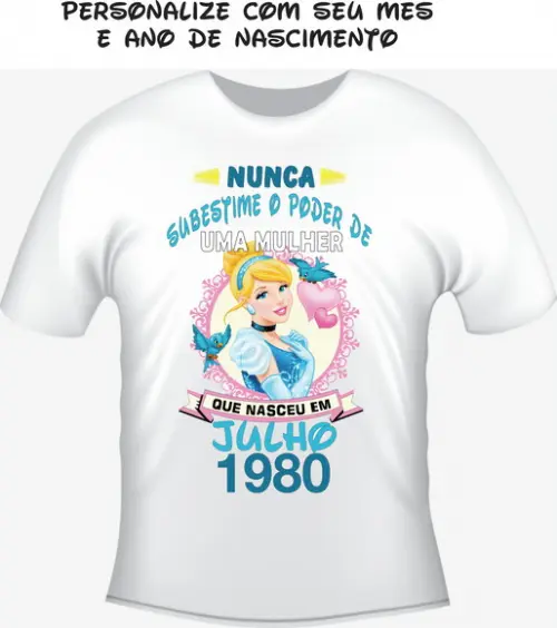 Camiseta Personalizada Cinderella Nunca Subestime