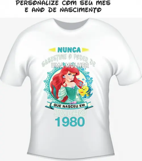 Camiseta Personalizada Ariel Nunca Subestime