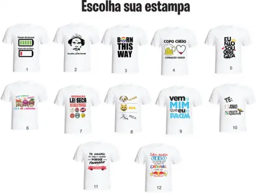 Camiseta Divertida - Carnaval - Escolha seu Modelo