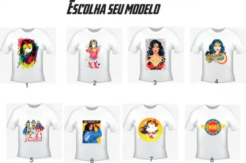Camiseta Mulher Maravilha - Escolha a Sua
