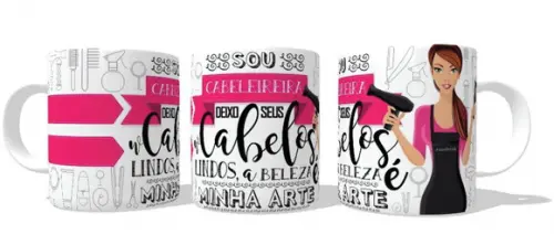 Caneca Profissão Profissões Cabeleireira