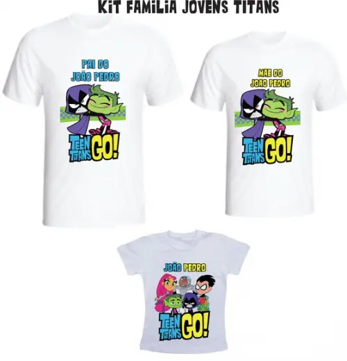 Camiseta Jovens Titãs Kit /03 - Personalizada