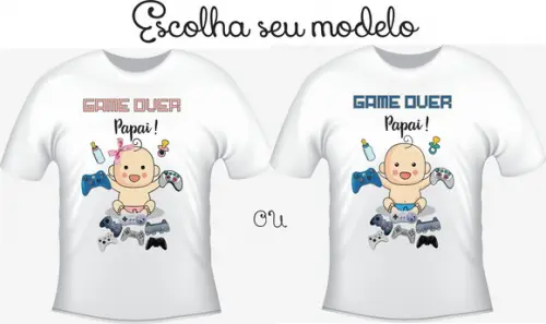 Camiseta Gamer Over Papai - Escolha seu modelo